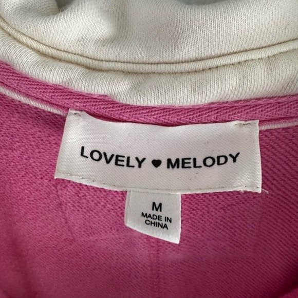 Lovely Melody Top Pink Stripe Long Sleeve pullover polo free people dupe size M - Picture 3 of 5